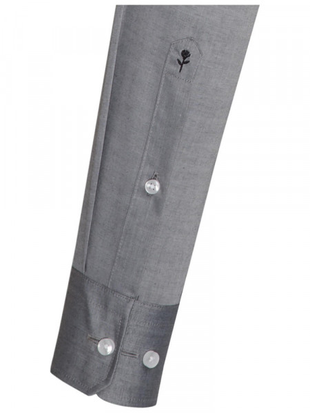 SEIDENSTICKER Slim Fit Chemise Gris Business Kent Chambray - Vue 1