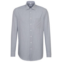 Chemise Seidensticker REGULAR OFFICE bleu foncé avec col Business Kent en coupe moderne