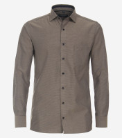 Chemise CasaModa MODERN FIT STRUCTURE jaune avec col Kent en coupe moderne