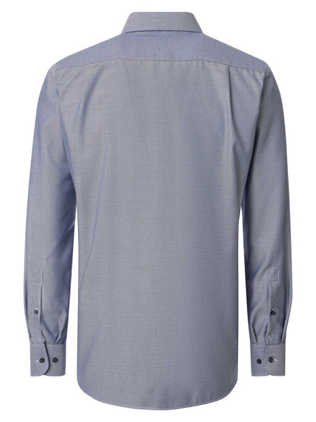 VENTI Comfort Fit Chemise Bleu foncé Button-Down Struktur