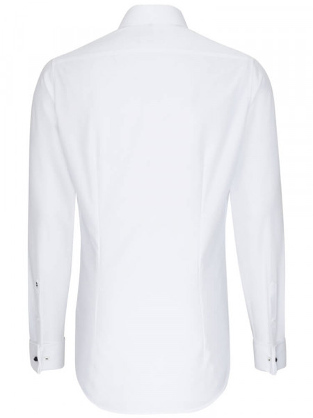SEIDENSTICKER Slim Fit Chemise Blanc Business Kent Popeline
