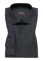 Chemise Eterna MODERN FIT STRUCTURE anthracite avec col Classic Kent en coupe moderne