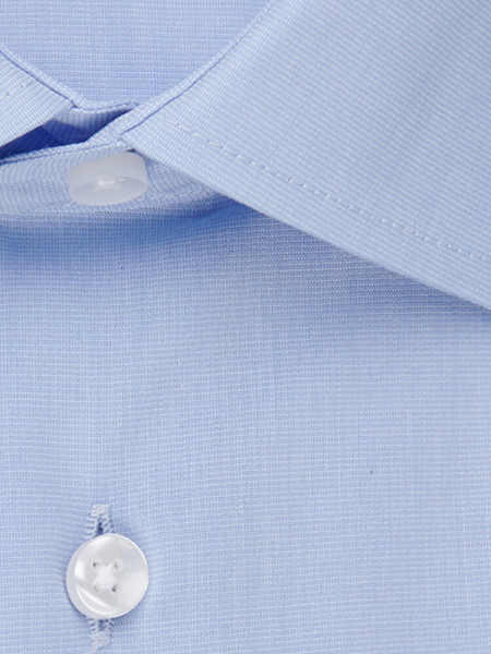 SEIDENSTICKER Slim Fit Chemise Bleu clair Business Kent Fil à Fil - Vue 3