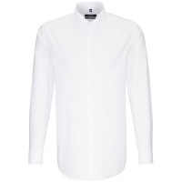 Chemise Seidensticker REGULAR BEAUX OXFORD blanc avec col Button Down en coupe moderne