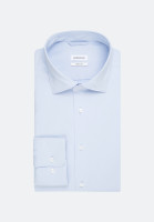 Chemise Seidensticker REGULAR FIT UNI STRETCH bleu clair avec col Kent en coupe classique