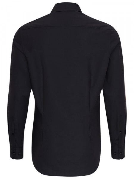 SEIDENSTICKER Slim Fit Chemise Noir Business Kent Popeline