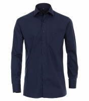 Chemise CASAMODA MODERN FIT UNI POPELINE bleu foncé avec col Kent en coupe moderne