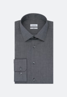 Chemise Seidensticker SLIM FIT FIL À FIL anthracite avec col Business Kent en coupe étroite