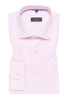 Chemise Eterna MODERN FIT STRUCTURE rose avec col Classic Kent en coupe moderne