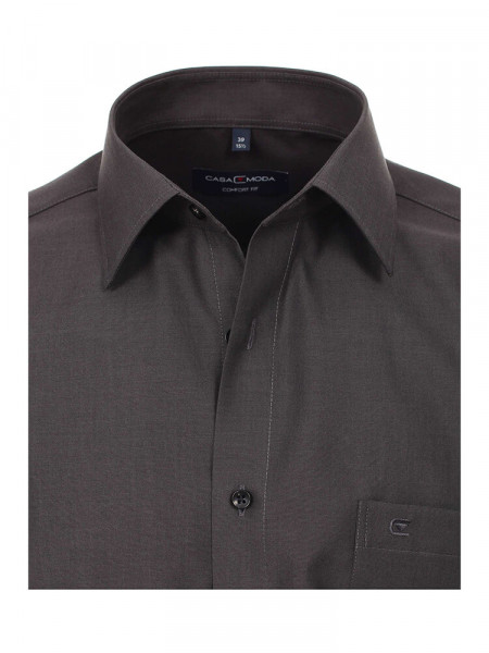 CASAMODA Comfort Fit Chemise Anthracite Kent Popeline - Vue 1