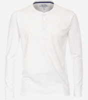 T-shirt Redmond REGULAR FIT JERSEY blanc avec col Encolure en V en coupe classique