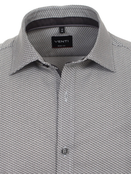 VENTI Slim Fit Chemise Noir Kent Easy Care  - Vue 1