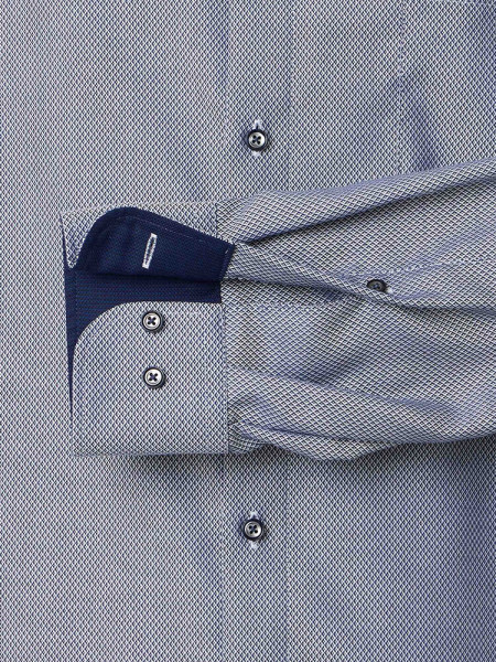 VENTI Comfort Fit Chemise Bleu foncé Button-Down Struktur - Vue 2