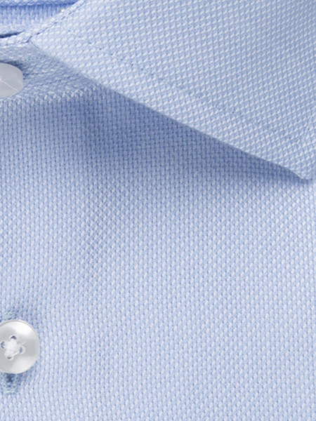 SEIDENSTICKER Slim Fit Chemise Bleu clair Business Kent Struktur - Vue 3