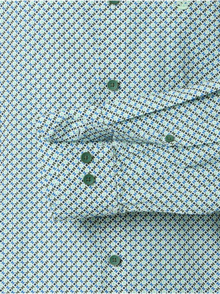REDMOND Comfort Fit Chemise Vert Kent Print - Vue 2
