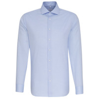 Chemise Seidensticker SHAPED BEAUX OXFORD bleu clair avec col Spread Kent en coupe moderne