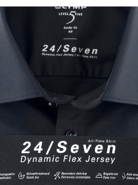 OLYMP Slim Fit Chemise Marine New York Kent Jersey - Vue 1