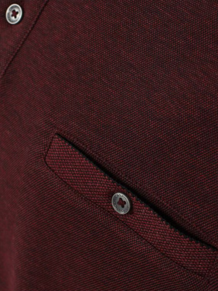 CASAMODA Polo Rouge foncé Piqué - Vue 2