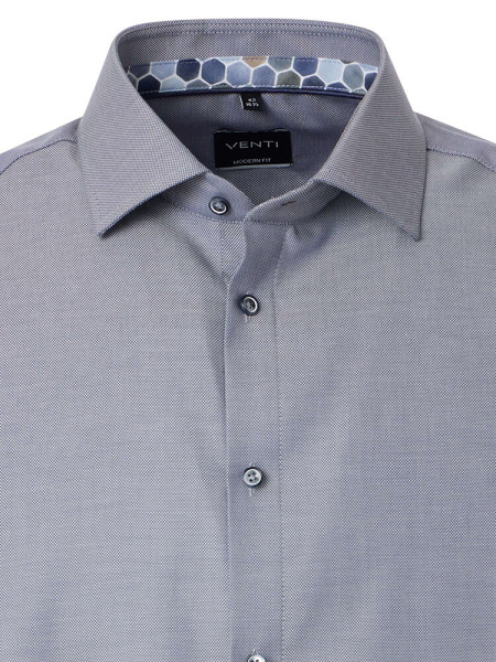 VENTI Regular Fit Chemise Anthracite Kent Popeline - Vue 1