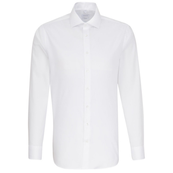 Chemise Seidensticker SHAPED BEAUX OXFORD blanc avec col Spread Kent en coupe moderne