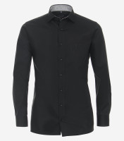 Chemise CasaModa MODERN FIT UNI POPELINE bleu foncé avec col Kent en coupe moderne