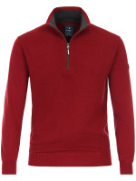 Pull Redmond REGULAR FIT MELANGE rouge avec col Col montant en coupe classique