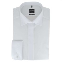 Chemise Eterna COMFORT FIT TWILL blanc avec col Classic Kent en coupe classique