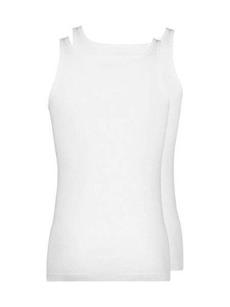 HUBER Regular Fit Blanc Feinripp