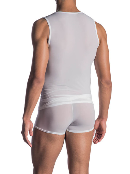 OLAF BENZ Regular Fit Blanc Microfaser