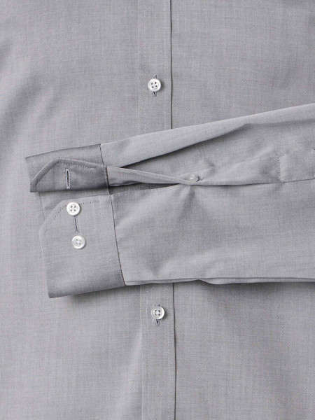 VENTI Slim Fit Chemise Gris Kent Popeline - Vue 2