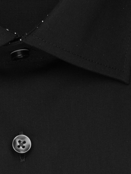 SEIDENSTICKER Regular Fit Chemise Noir Business Kent Popeline - Vue 3