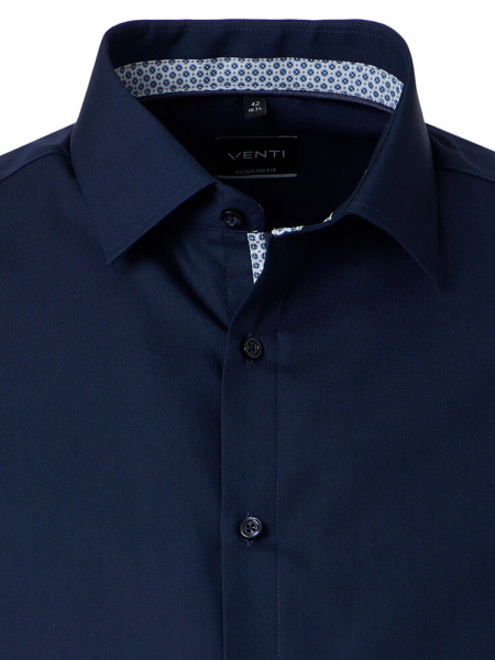 VENTI Regular Fit Chemise Marine Kent Popeline - Vue 1