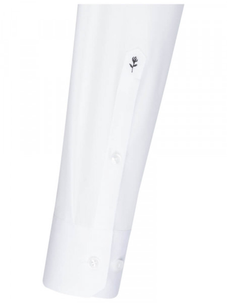 SEIDENSTICKER Regular Fit Chemise Blanc Button-Down Popeline - Vue 1
