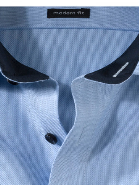 OLYMP Regular Fit Chemise Bleu clair Global Kent Struktur - Vue 1