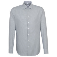 Chemise Seidensticker SHAPED OFFICE bleu foncé avec col Business Kent en coupe moderne