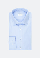 Chemise Seidensticker TAILORED TWILL bleu clair avec col Business Kent en coupe étroite