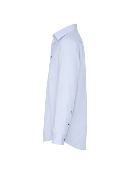 SEIDENSTICKER Regular Fit Chemise Bleu clair Business Kent Fil à Fil - Vue 2