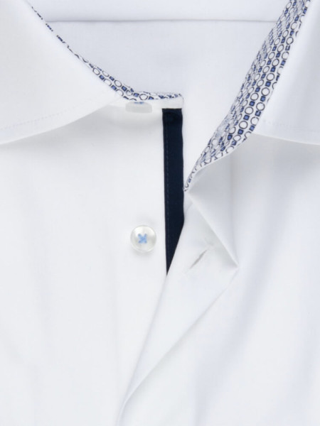 SEIDENSTICKER Slim Fit Chemise Blanc Business Kent Popeline - Vue 2