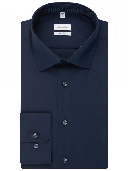 SEIDENSTICKER Tailored Fit Chemise Marine Business Kent Popeline - Vue 4
