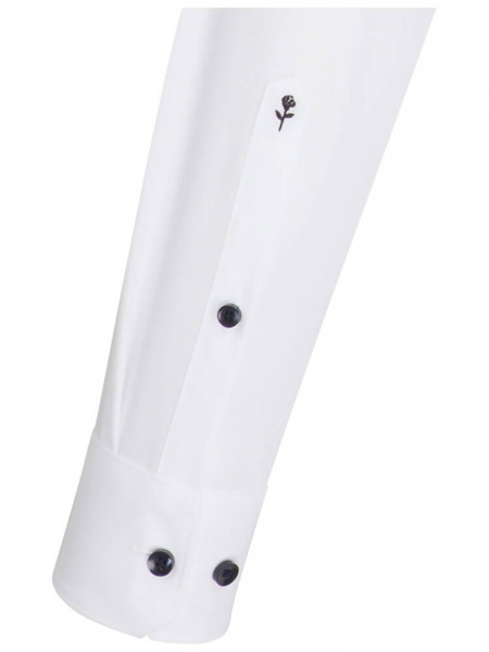 SEIDENSTICKER Slim Fit Chemise Blanc Business Kent Popeline - Vue 1