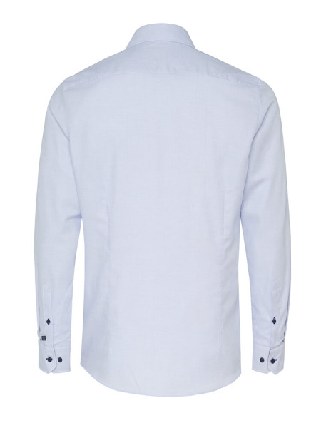 PURE Slim Fit Chemise Bleu moyen Haifisch Struktur