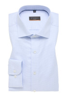 Chemise Eterna SLIM FIT STRUCTURE bleu clair avec col Classic Kent en coupe étroite