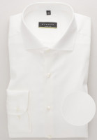 Chemise Eterna SUPER SLIM TWILL beige avec col Italien en coupe super étroite