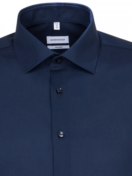 SEIDENSTICKER Tailored Fit Chemise Marine Business Kent Popeline - Vue 2