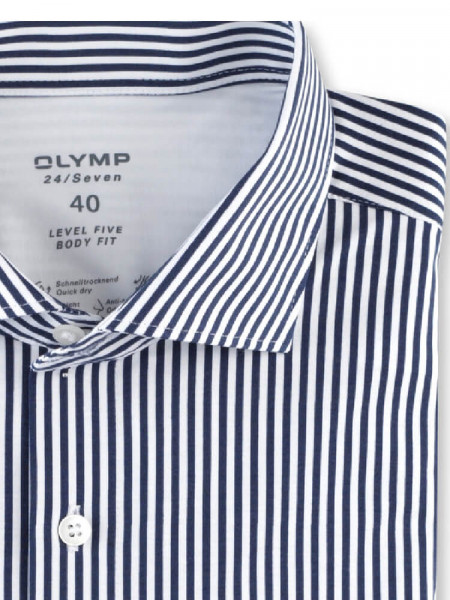 OLYMP Slim Fit Chemise Marine Kent Jersey