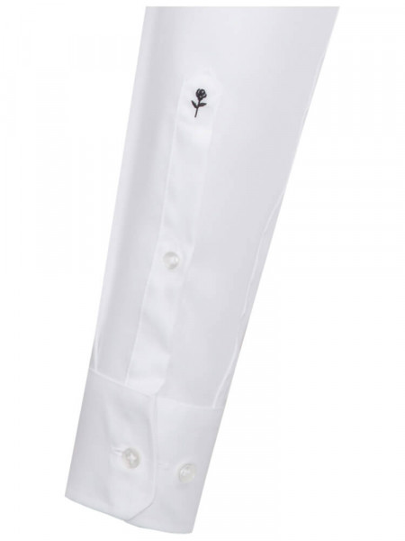 SEIDENSTICKER Regular Fit Chemise Blanc Business Kent Struktur - Vue 1