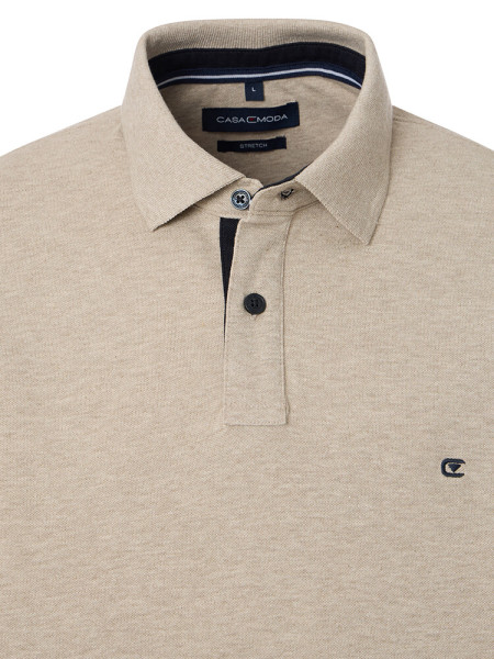 CASAMODA Polo Beige clair Extrafeine Qualität - Vue 1