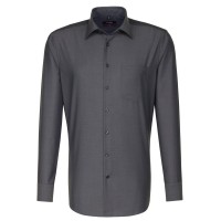 Chemise Seidensticker REGULAR FIL À FIL anthracite avec col Business Kent en coupe moderne