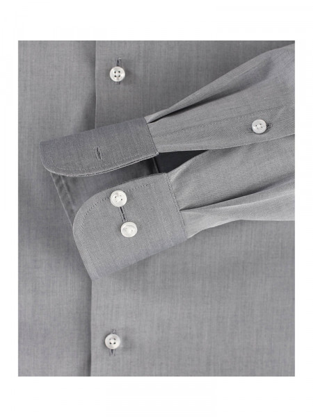CASAMODA Comfort Fit Chemise Gris clair Kent Popeline - Vue 2