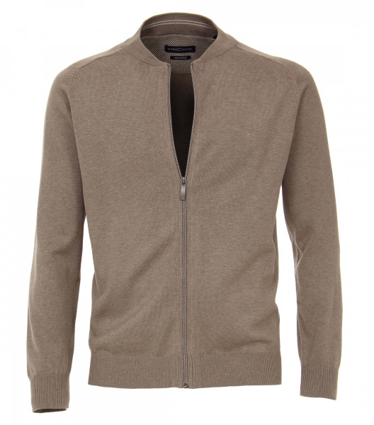 Cardigan CASAMODA marron clair en coupe classique